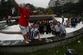 Ba�o en la fuente de P�o XII para celebrar el ascenso