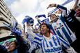 Los aficionados salieron a las calles de Donostia para celebrar el ascenso a Primera